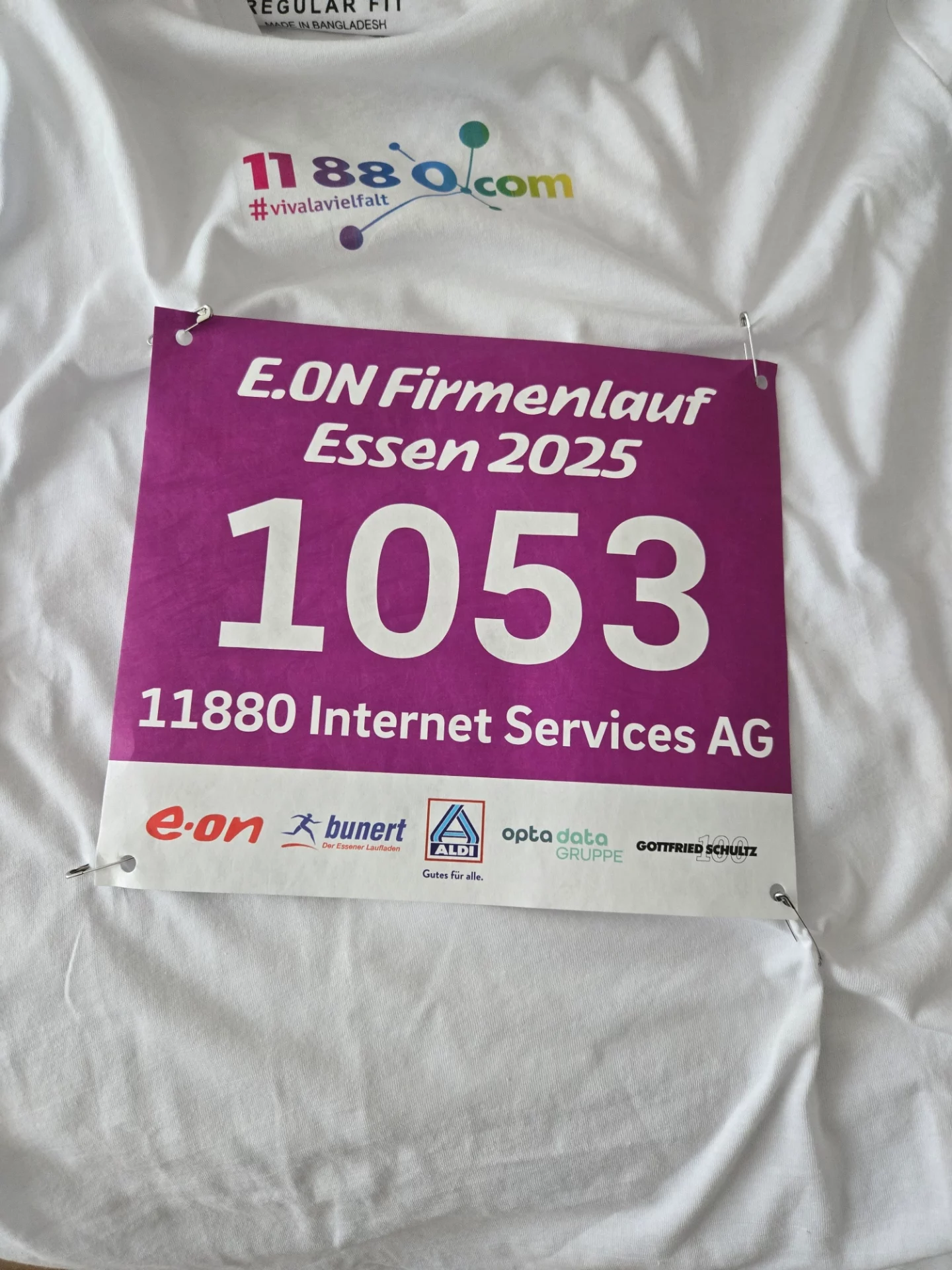 T-Shirt für den offiziellen EON-Firmenlauf